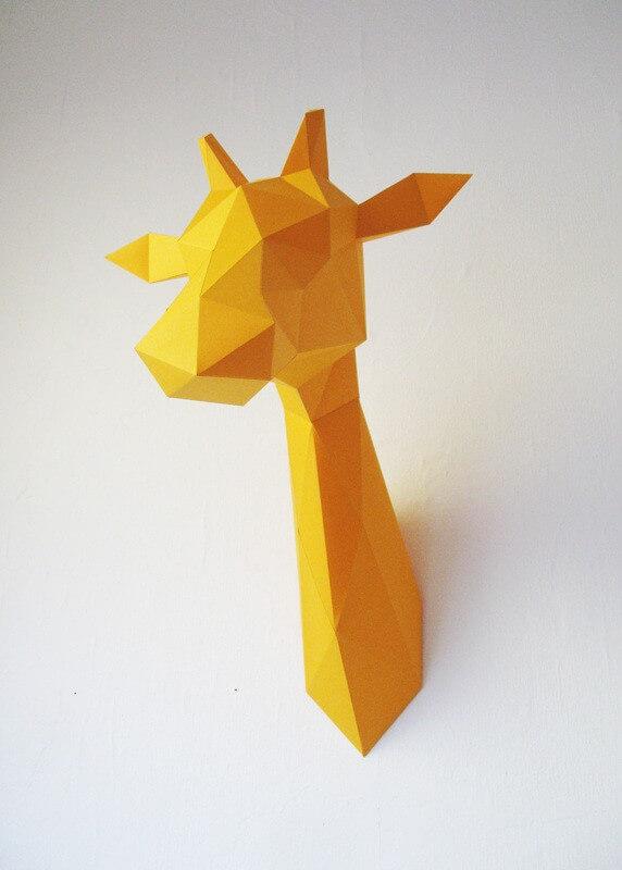 Paper Girafe - Trophée en papier Assembli